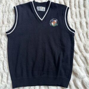 Vintage Prep School Catholic School Girl Sweater Vest Preppy Oversized Unisex L